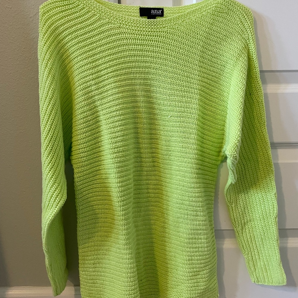Ana lime green sweater Size small